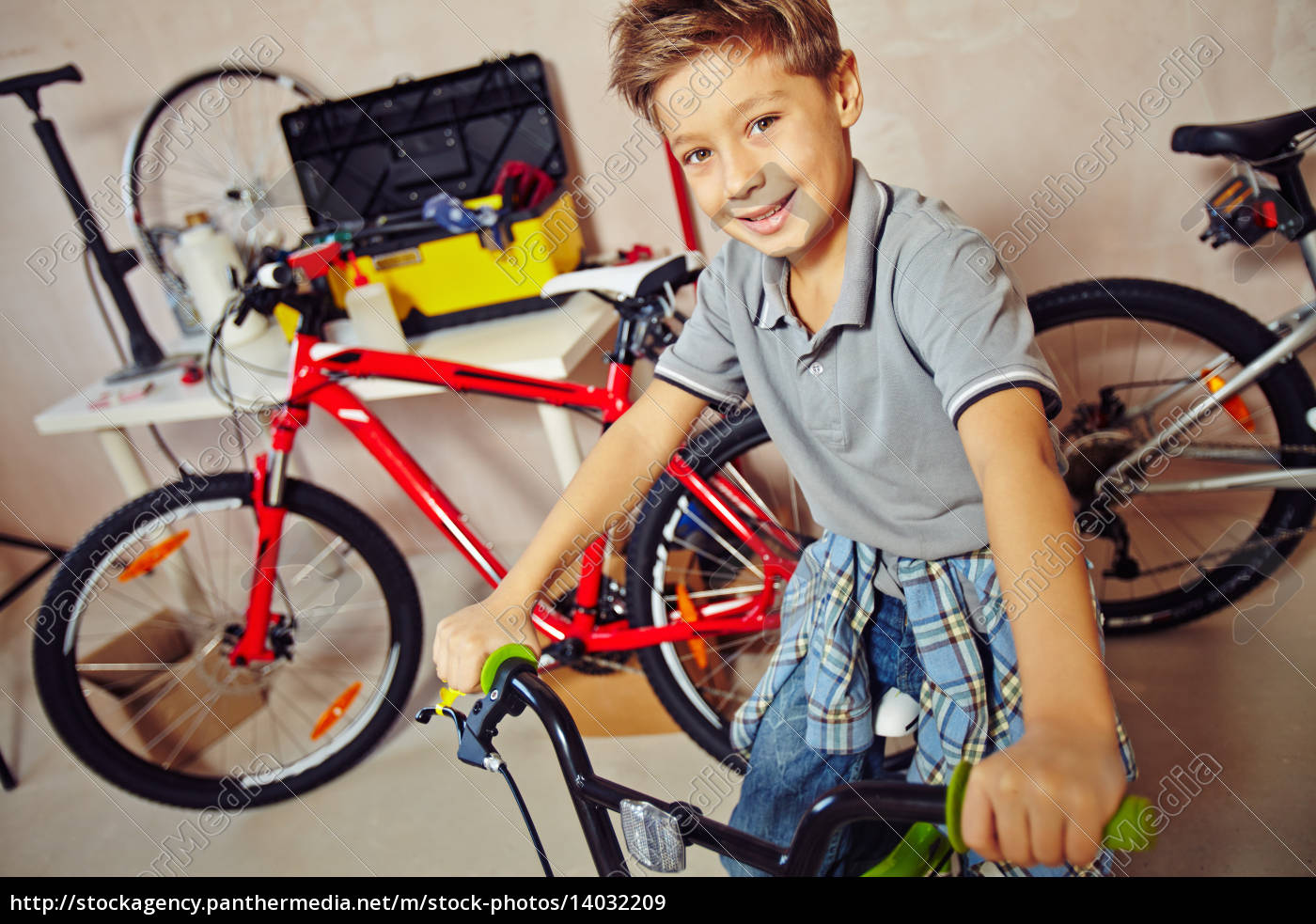 kid on bicycle